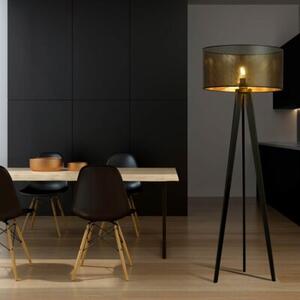 Lampa stojąca podłogowa Emibig 1xE27 60W ASTON LP1 BLACK/GOLD 1148/LP1