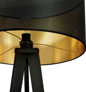 Lampa stojąca podłogowa Emibig 1xE27 60W ASTON LP1 BLACK/GOLD 1148/LP1