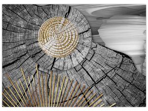Obraz - Pień drzewa w kolażu (70x50 cm)