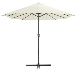 Parasol ogrodowy na słupku aluminiowym, 460 x 270 cm, piaskowy
