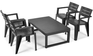 Zestaw mebli ogrodowych 4-osobowy: stół LYON i krzesła JULIE
