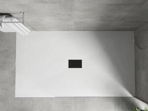Mexen Hugo brodzik prostokątny SMC 150 x 100 cm, biały, maskownica czarna - 42101015-B