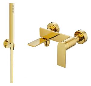 Mexen Zero R70 bateria wannowa z zestawem prysznicowym, złota - 7113R70-50