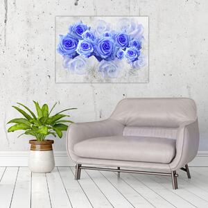 Obraz - Niebieskie róże (70x50 cm)