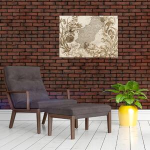 Obraz - Ściania z kwiatami (70x50 cm)