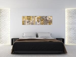 Obraz - Kolaż ze słonecznikami (170x50 cm)