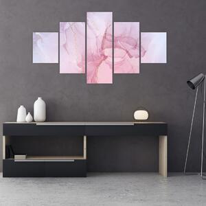 Obraz - Różowe plamy (125x70 cm)