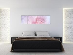 Obraz - Różowe plamy (170x50 cm)