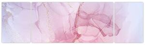 Obraz - Różowe plamy (170x50 cm)