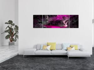 Obraz - Różowy las (170x50 cm)
