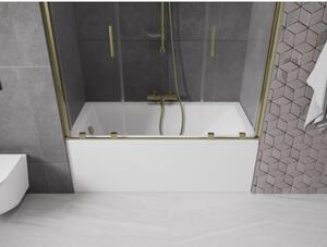 Mexen Velar Duo parawan nawannowy 2-skrzydłowy rozsuwany 150 x 150 cm, transparent, złoty - 896-150-000-02-50