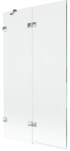 Mexen Lunar parawan nawannowy 2-skrzydłowy lewy 100 x 150 cm, transparent, chrom - 897-100-100-01-00-L