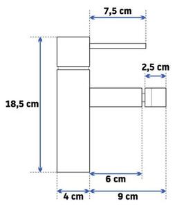 Bateria bidetowa REA Tess REA-B8807 Złoty