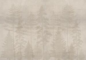 Fototapeta - Beżowy las w betonie (196x136 cm)