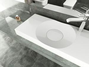 Designerska umywalka nablatowa / ścienna BS6059 kolor biały – 100 × 48 × 10 cm