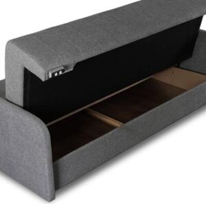 Wersalka Sofa Kanapa RozkÅadana z FunkcjÄ Spania Dwuosobowa Szara ASPEN