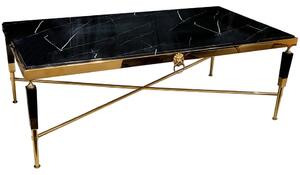 Stylizowany stolik prostokątny z czarnego marmuru Monaco 130
