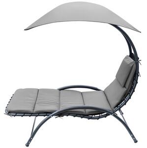 Leżak z parasolem SASKA GARDEN Bergamo 1067087 Szary