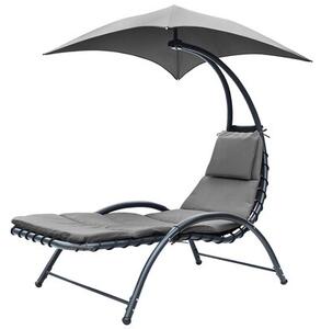 Leżak z parasolem SASKA GARDEN Bergamo 1067087 Szary