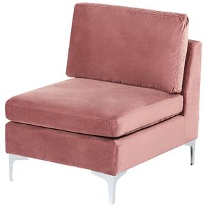 Narożnik modułowy w kształcie U 6-osobowy sofa welurowa różowy Evja Beliani