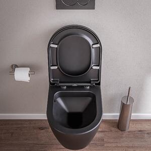 Toaleta wisząca B-8030R - deska sedesowa Soft Close - czarny mat
