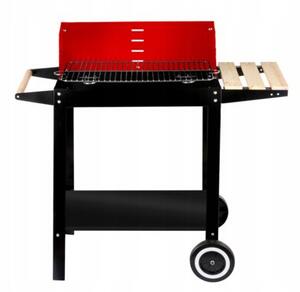 Grill węglowy ogrodowy na kołach, półki, grill na brykiet bbq grill&chill