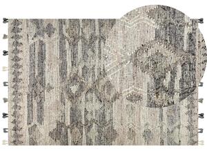 Dywan prostokątny w stylu boho 200 x 300 cm wełniany kilim szary Aratashen Beliani