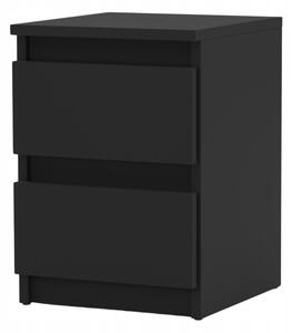 Szafka Nocna STIVMEBLE 2 Szuflady 30x30x40 cm Czarny Mat