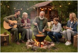 Kociołek żeliwny demontowany 8L Berdsen BD-480 garnek + patelnia grill + przepisy