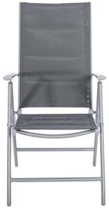 Krzesło ogrodowe składane aluminiowe WENECJA - Srebrne