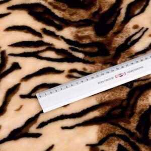 Goldea sztuczne futro o krótkim włosiu na metry - tygr 1 - szer. 150cm 150 cm