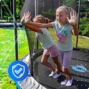 Trampolina ogrodowa THUNDER 14ft 427 cm z siatką i drabinką