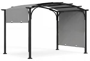 Pergola ogrodowa z regulowanym dachem przesuwnym