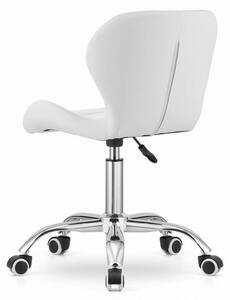 Krzesło biurowe AVOLA VELVET białe