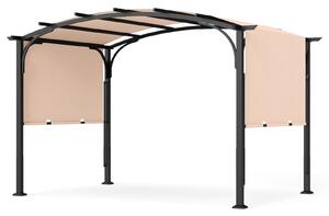 Pergola ogrodowa z regulowanym dachem przesuwnym