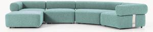 Sofa modułowa Bouclé z pufem Anton
