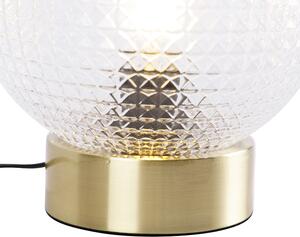 Mosiężna lampa stołowa w stylu art deco - Kula Oswietlenie wewnetrzne