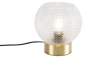 Mosiężna lampa stołowa w stylu art deco - Kula Oswietlenie wewnetrzne