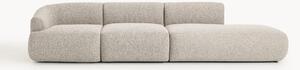 Sofa modułowa z szezlongiem Bouclé Sofia (4-osobowa)