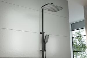Zestaw prysznicowy, kolumna prysznicowa Termostat 3011 PRO Black - w zestawie słuchawka prysznicowa i deszczownica