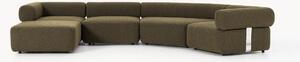 Sofa modułowa Bouclé z pufem Anton