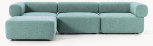 Sofa modułowa Bouclé z pufem Anton (4-osobowa)