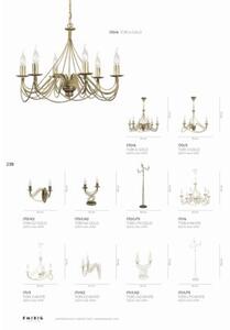Lampa stojąca podłogowa Emibig 3xE14 40W TORI LP3 GOLD 170/LP3