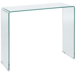 Minimalistyczna konsola szkło hartowane przezroczyste Kendall Beliani