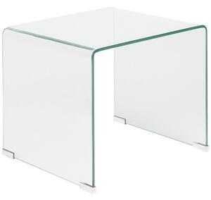 Zestaw 2 minimalistycznych stolików pomocniczych prostokątnych szkło Kendall Beliani