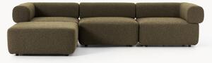 Sofa modułowa Bouclé z pufem Anton (4-osobowa)