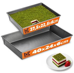 Formy do pieczenia ciast 40 x 24 cm + 27 x 22 cm