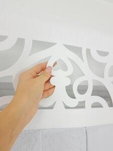Firana z panelem aÅ¼urowym biaÅa 150cm