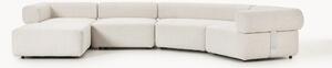 Sofa modułowa Bouclé z pufem Anton