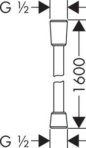 Wąż prysznicowy HANSGROHE Isiflex 28276670 1.6 m